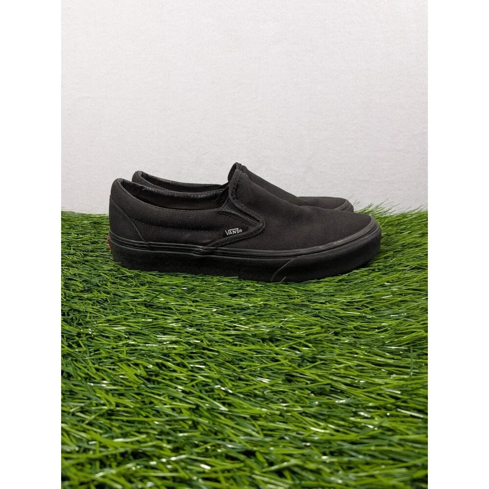 Vans Off The Wall  508731 Black Unisex Slip on Sneakers Shoes Mens 6 Women's 7.5